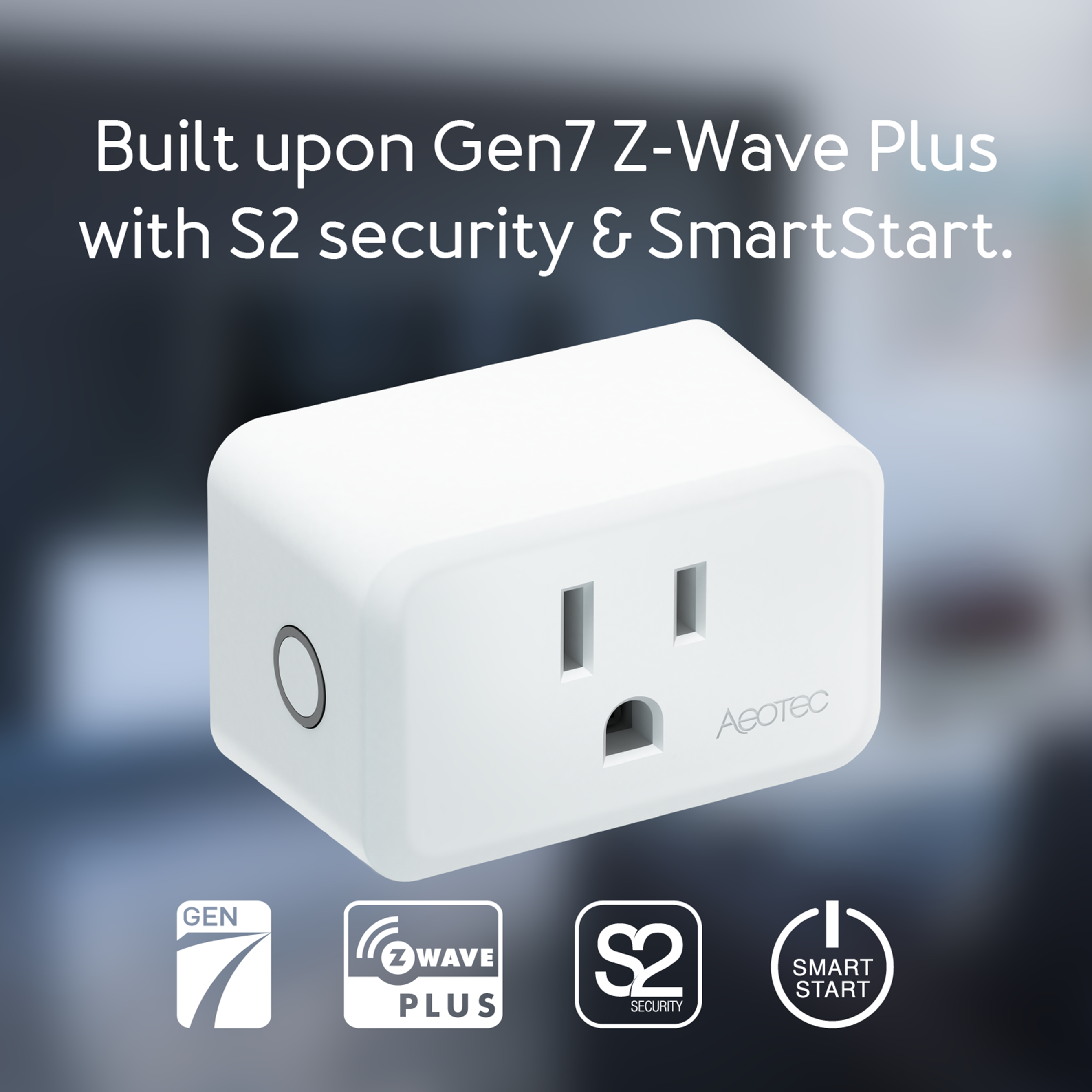 Aeotec Smart Switch 6, Zwave Switch Z-Wave Plus Plug 15A for Home Security  Automation Z-Wave Power Monitor, Without USB Port