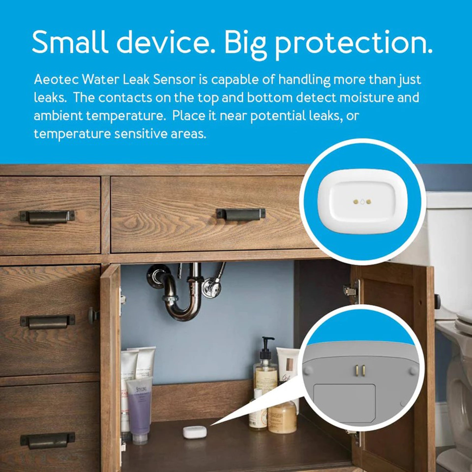 Aeotec Water Leak Sensor | Zigbee SmartThings